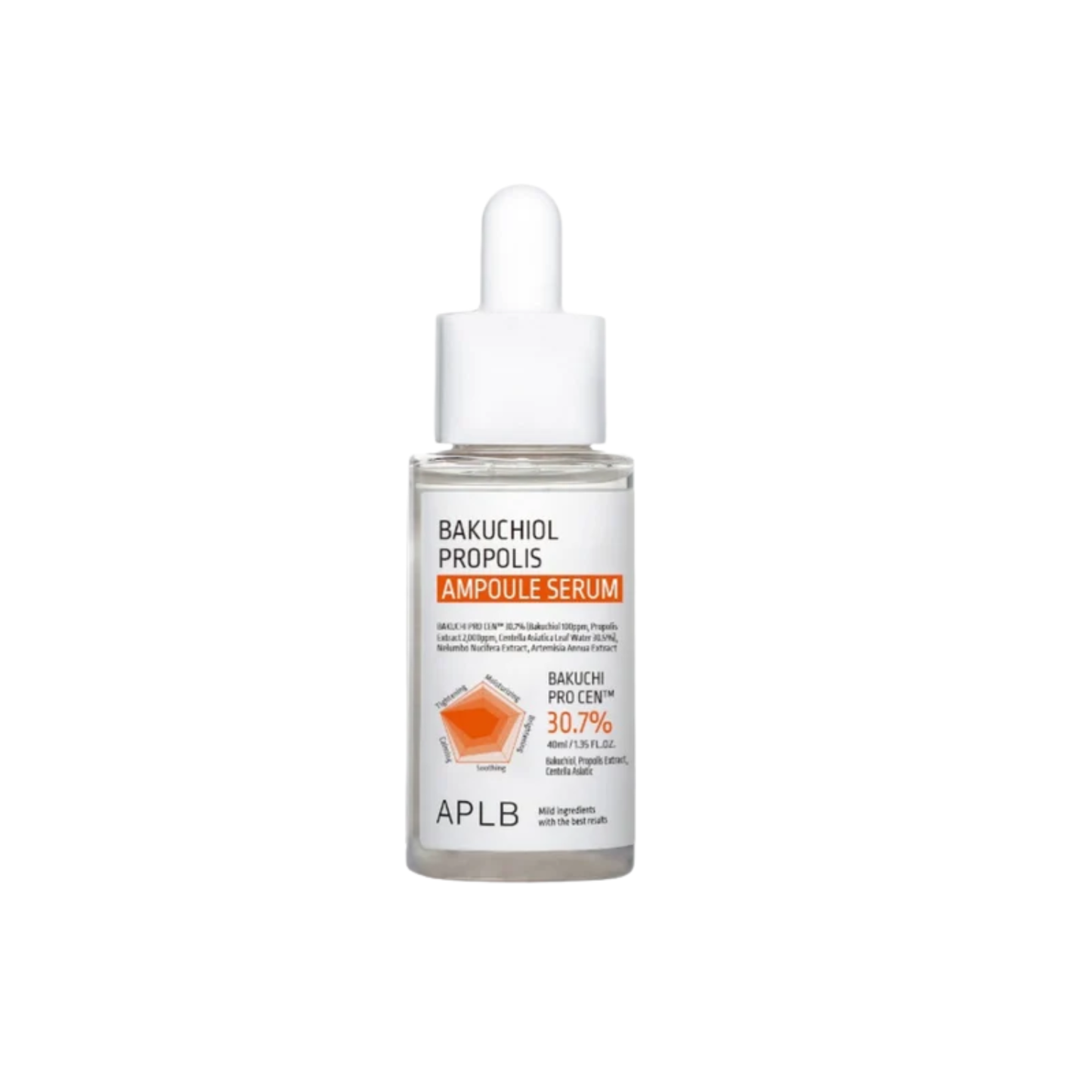 APLB Bakuchiol Propolis Ampoule Serum is a gentle, plant-based alternative to retinol, perfect for sensitive skin. Formulated with Bakuchiol, Propolis Extract, and Centella Asiatica Leaf Water, it helps improve skin texture, calm irritation, and boost radiance without harsh side effects. Nourishing ingredients like Hydrolyzed Collagen, Panthenol, and Squalane support hydration and elasticity, making it ideal for soothing, anti-aging care.