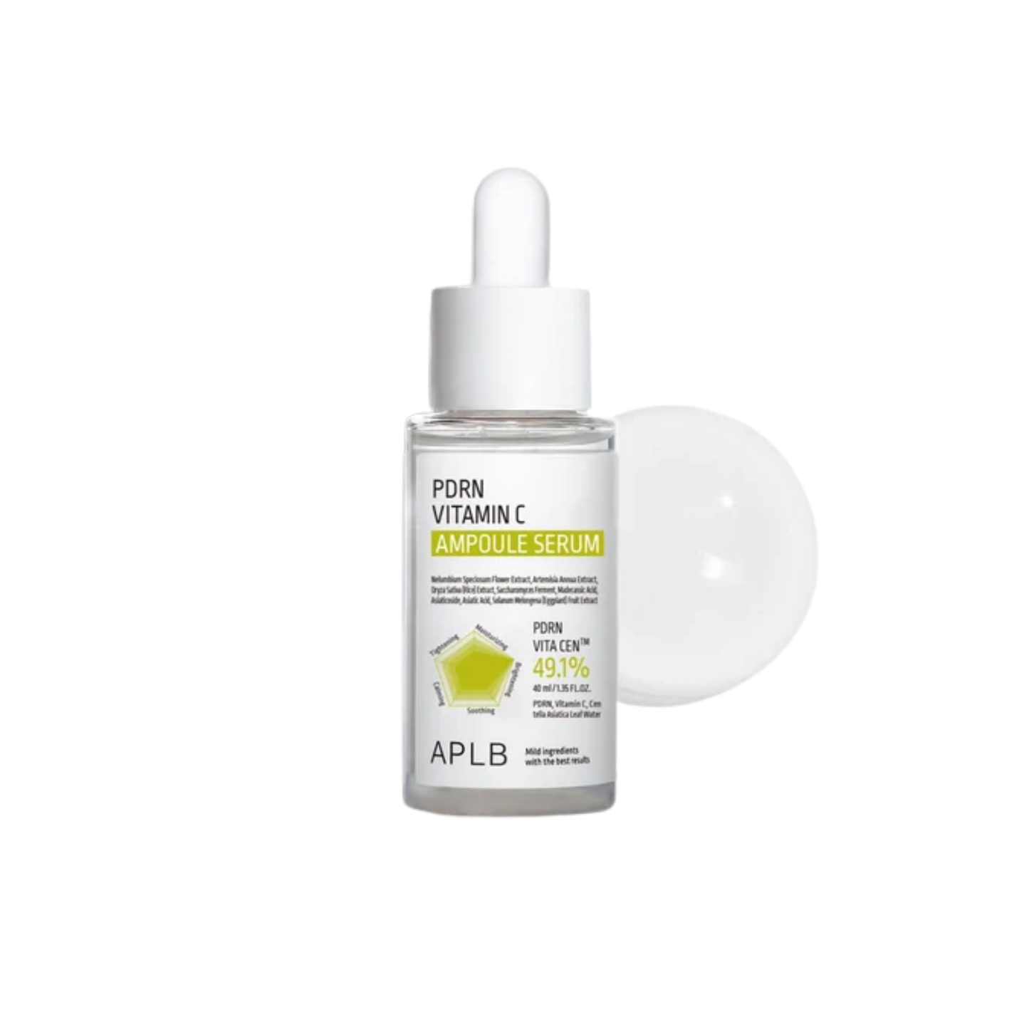 APLB PDRN Vitamin C Ampoule Serum is a lightweight brightening serum designed to improve dullness, uneven tone, and tired-looking skin. Made with Centella Asiatica Leaf Water, PDRN, Vitamin C, Panthenol, Allantoin, Squalane, Sodium Hyaluronate, Tea Tree Leaf Extract, Hydrolyzed Collagen, Beta-Glucan, Rice Extract, Sea Buckthorn Fruit Extract, and Eggplant Fruit Extract, it helps hydrate, soothe, and support a radiant-looking complexion. This serum is a good choice for skin that needs glow, moisture, and gen