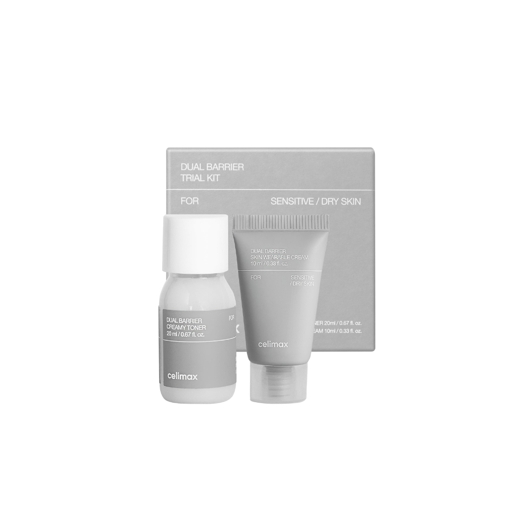 Cellmax Dual Barrier Trial Kit for sensitive/dry skin on a white background