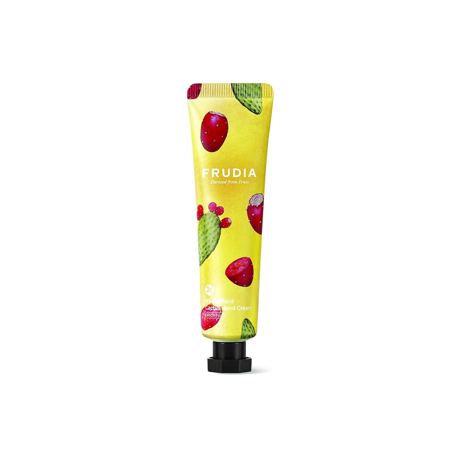 FRUDIA My Orchard Cactus Hand Cream is a super hydrating hand cream that really takes care of your hands. Packed with Cactus Extract, it gives your skin a serious moisture boost and helps calm dry, rough patches. Plus, with Shea Butter in the mix, your hands will stay moisturized for hours, feeling soft and smooth. Vitamin E adds an extra layer of protection, fighting off environmental damage and helping to repair your skin. This hand cream soaks in fast and doesn’t leave any greasy feel, making it a great