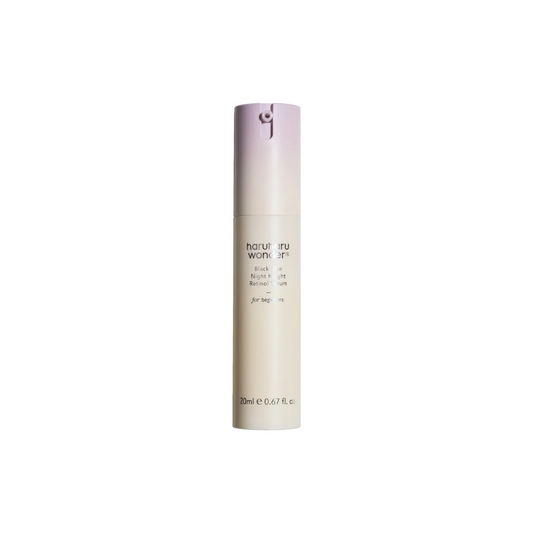 HARUHARU WONDER Black Rice Night Knight Retinol Serum is a gentle yet effective night serum that targets fine lines, uneven texture, and dullness. Formulated with 0.08% Retinol, Bakuchiol, and Black Rice Extract, it helps boost skin renewal while soothing and nourishing the skin. Added Ceramide NP and Sunflower Seed Oil support the skin barrier, making it ideal for smoother, firmer, and more radiant skin overnight.