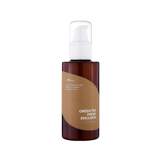 ISNTREE Green Tea Fresh Emulsion is a lightweight, hydrating moisturizer that balances and soothes the skin. Formulated with Green Tea Extract, Glycerin, and calming botanicals like Centella Asiatica and Willow Bark, it delivers moisture while helping to control excess oil. Perfect for combination to oily skin, it leaves your complexion fresh, soft, and comfortable.