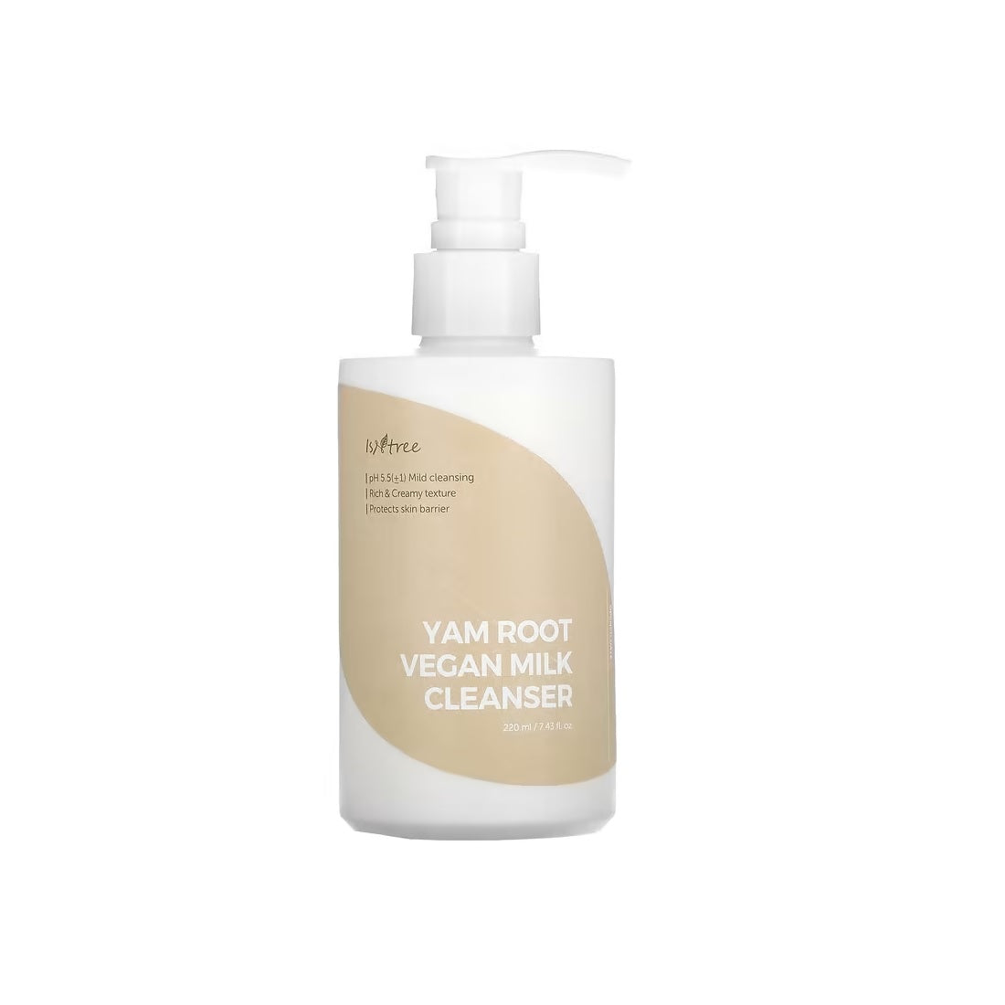 ISNTREE Yam Root Vegan Milk Cleanser is a gentle, creamy cleanser formulated with Yam Root Extract and nourishing plant-based oils to melt away impurities while keeping the skin soft and hydrated. Blended with Sunflower Seed Oil, Coconut Fruit Extract, and Oatmeal Extract, it soothes and supports the skin barrier without irritation. Ideal for dry, sensitive, and normal skin types.