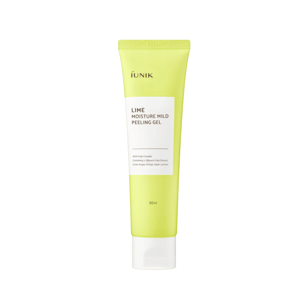 IUNIK Lime Moisture Mild Peeling Gel is a gentle exfoliator that removes dead skin cells using fruit extracts and natural cellulose. Enriched with Lime, Apple, and Licorice Root Extracts, it smooths texture while keeping the skin hydrated and calm with Centella and Allantoin. Perfect for achieving a soft, refreshed, and brighter complexion without irritation.