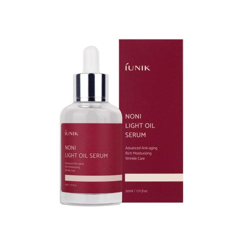 IUNIK Noni Light Oil Serum combines Noni Extract and antioxidant-rich botanical oils to boost hydration, improve radiance, and support the skin barrier. Fast-absorbing and gentle, it leaves skin smooth, balanced, and naturally glowing.