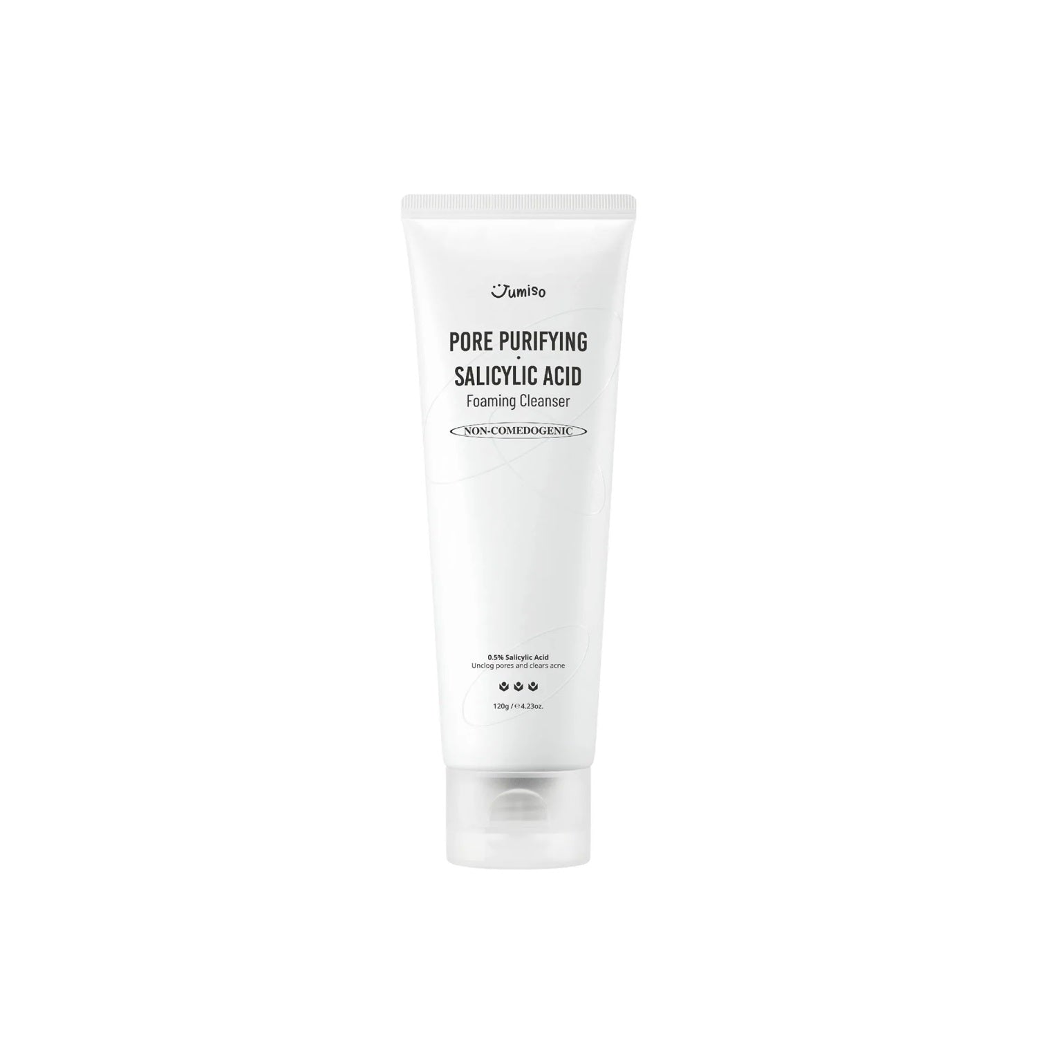 JUMISO Pore Purifying Salicylic Acid Foaming Cleanser is a refreshing daily cleanser that targets excess oil, clogged pores, and breakouts. Powered by Salicylic Acid, it gently exfoliates and helps prevent acne, while Glycerin and Sea Buckthorn Extract keep skin hydrated and calm. With a rich, foamy lather, it deeply cleanses without stripping the skin, leaving it clear, smooth, and balanced.