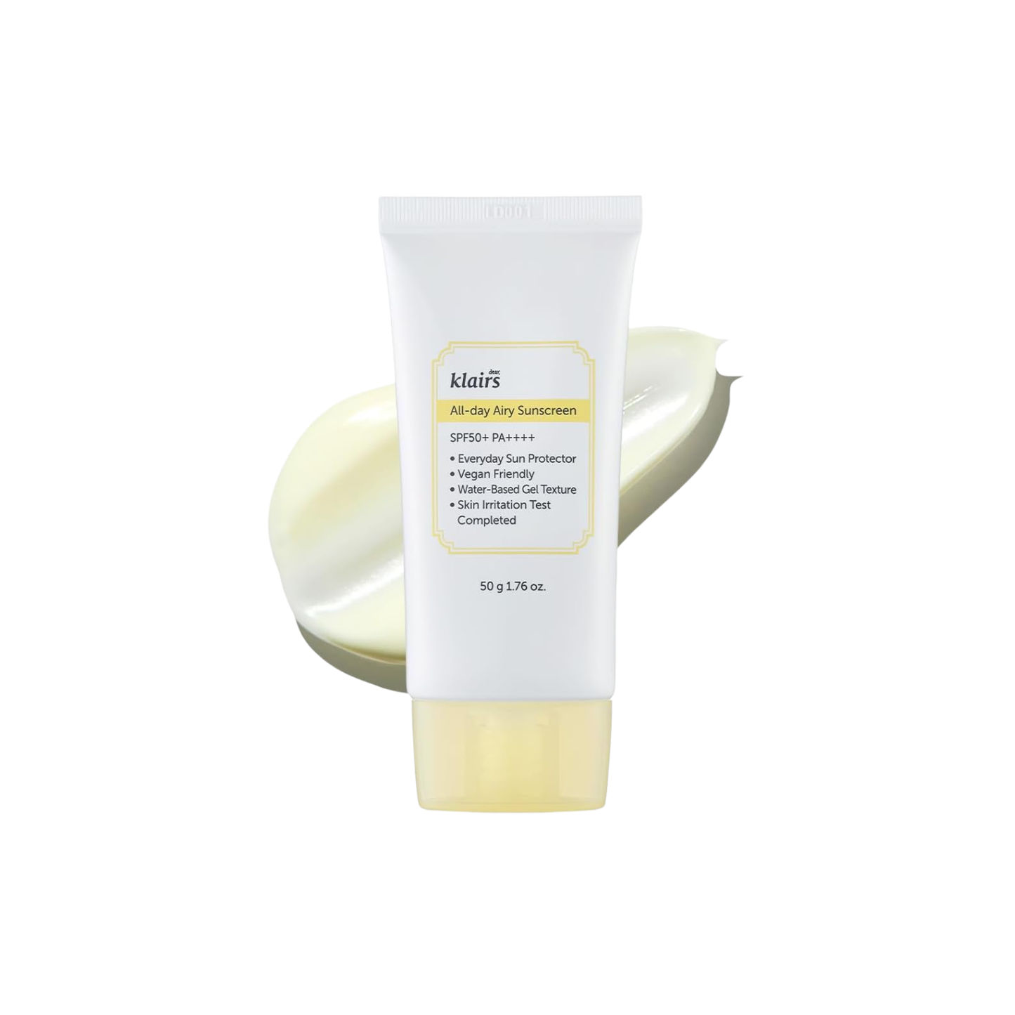 KLAIRS All-day Airy Sunscreen is a lightweight daily sunscreen that provides strong UV protection with SPF50+ PA++++ while remaining comfortable on the skin. The airy texture absorbs smoothly without greasiness or white cast. Formulated with Niacinamide, Panthenol, and soothing plant extracts, it helps calm the skin and maintain moisture, making it suitable for everyday wear on all skin types.