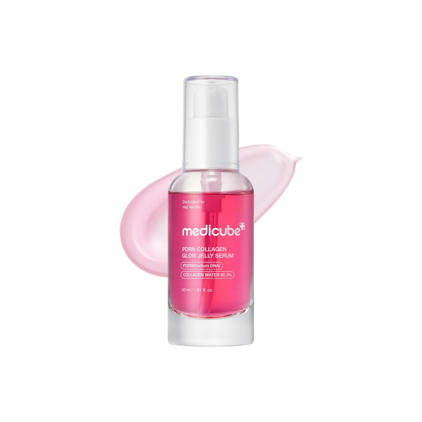 MEDICUBE PDRN Collagen Glow Jelly Serum is a lightweight hydrating serum that helps plump, smooth, and brighten dull-looking skin. Formulated with Salmon DNA PDRN, Collagen Water, Niacinamide, Hyaluronic Acid, and Panthenol, it helps improve the look of firmness, uneven texture, and dryness while supporting a healthy glow. The refreshing jelly texture absorbs quickly without feeling heavy, leaving skin soft, bouncy, hydrated, and radiant. Ideal for dry, dull, and aging skin types.