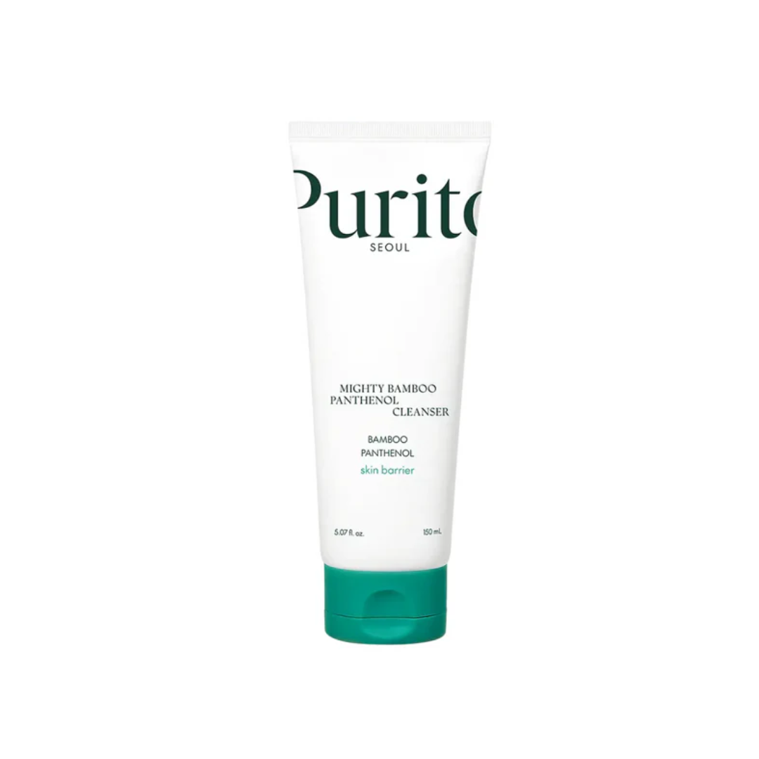 PURITO SEOUL Mighty Bamboo Panthenol Cleanser is a gentle and effective cleanser formulated to deeply clean while soothing and hydrating the skin. Infused with 3,000ppm of Panthenol and Bamboo Extract, it helps to maintain the skin's moisture balance, leaving it refreshed and revitalized. Ideal for all skin types, including sensitive skin.