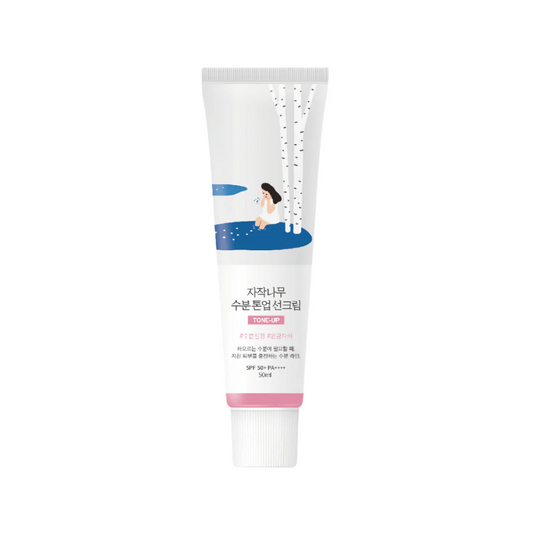 ROUND LAB Birch Juice Moisturizing Tone Up Sunscreen is a multifunctional sunscreen that offers powerful sun protection while brightening and hydrating your skin. Enriched with Betula Platyphylla Japonica Juice and Niacinamide, it nourishes and evens out skin tone, leaving a natural, radiant finish. Sodium Hyaluronate and Hyaluronic Acid provide deep hydration, while soothing ingredients like Allantoin and Artemisia Annua Extract calm the skin. This lightweight, tone-up sunscreen is perfect for daily use, d