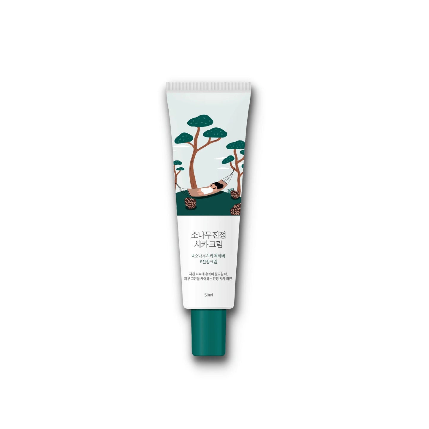 ROUND LAB Pine Calming Cica Cream is a soothing moisturizer designed to calm irritation, strengthen the skin barrier, and deeply hydrate. Formulated with Pine Leaf Extract and Centella Asiatica, it helps reduce redness and sensitivity while delivering refreshing moisture. A blend of Hyaluronic Acid, Asiaticoside, Madecassoside, and nourishing botanical extracts keeps the skin soft, balanced, and resilient. Lightweight yet deeply comforting, this cream is perfect for sensitive, reactive, or stressed skin.