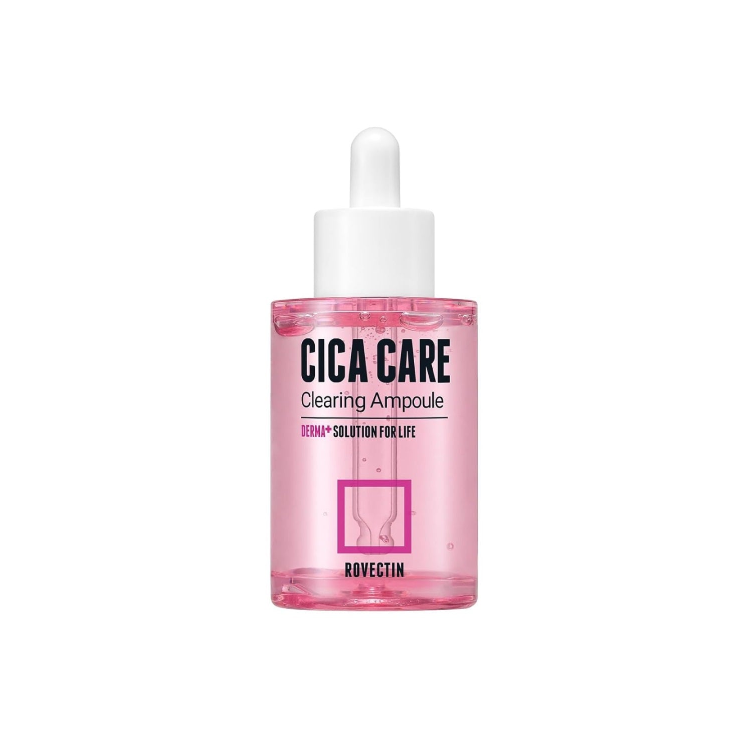 ROVECTIN Skin Essentials Cica Care Clearing Ampoule is a calming serum made for sensitive or acne-prone skin. With 73% Centella Asiatica Extract and Calamine, it soothes irritation and reduces redness. Niacinamide and Panthenol brighten and hydrate, while Beta-Glucan and botanical extracts support a healthy skin barrier. Ideal for troubled skin, it leaves your complexion clear, calm, and refreshed