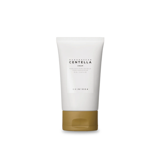SKIN1004 Madagascar Centella Cream is a soothing and nourishing moisturizer designed to calm and strengthen sensitive skin. Infused with Centella Asiatica Extract, Madecassoside, and Panthenol, it helps reduce redness and support skin barrier repair. Enriched with hydrating and softening ingredients like Glycerin, Shea Butter, Macadamia Oil, and Squalane, this cream delivers lasting moisture without feeling heavy. Niacinamide brightens the complexion, while Ceramide NP and Sodium Hyaluronate work to reinfor