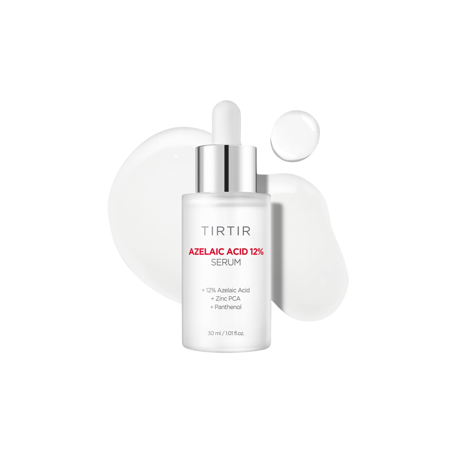 TIRTIR Azelaic Acid 12% Serum is a lightweight treatment designed to improve skin clarity and balance excess oil. Formulated with 12% Azelaic Acid, it helps reduce the appearance of blemishes and uneven skin tone while supporting smoother skin texture. Ingredients like Panthenol, Hyaluronic Acid, and Ceramide NP provide hydration and help strengthen the skin barrier, while Zinc PCA helps control sebum. The gentle formula soothes and balances the skin, leaving it clear, calm, and refreshed. Suitable for oily