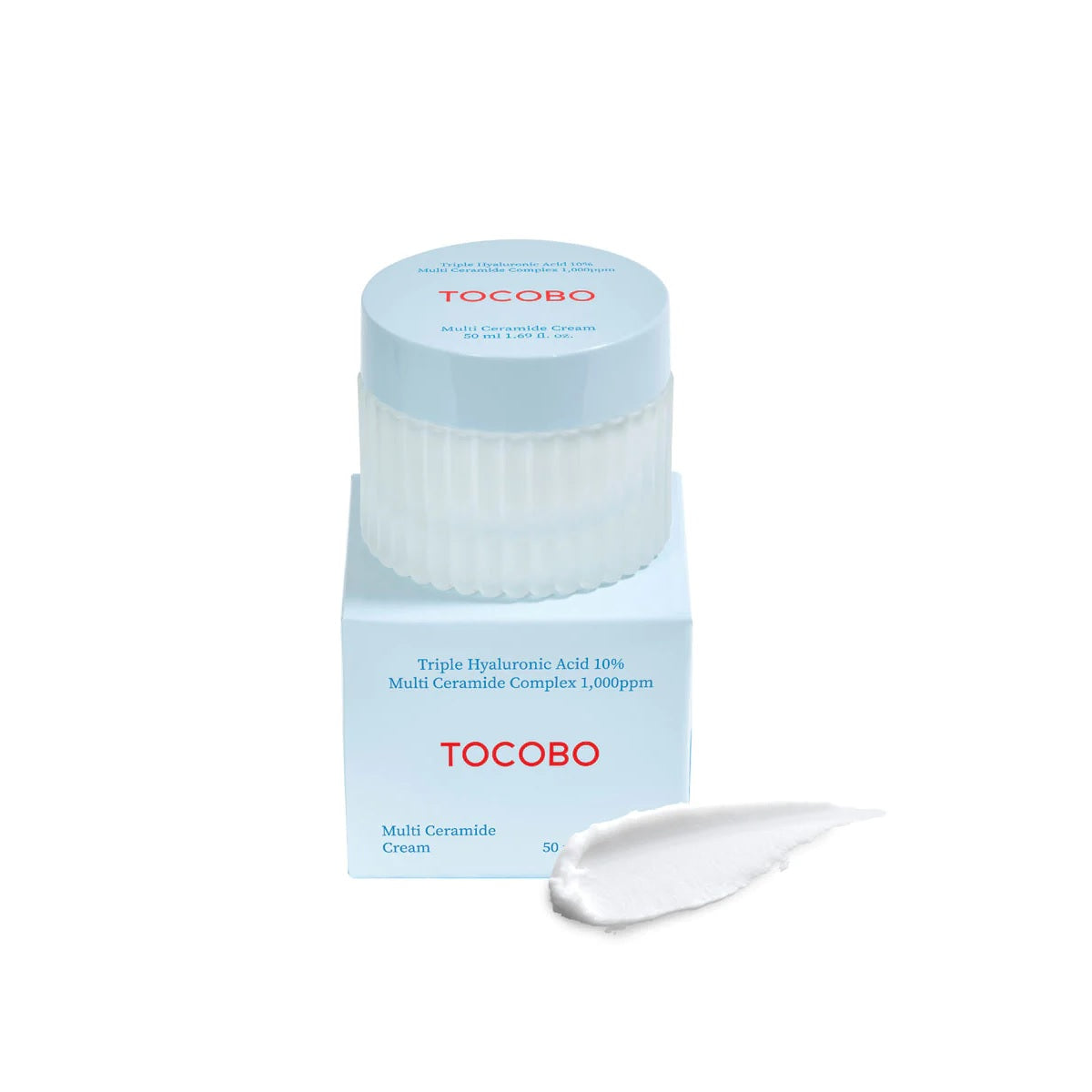 TOCOBO Multi Ceramide Cream is a nourishing moisturizer designed to provide lasting hydration while supporting a strong, healthy skin barrier. Formulated with multiple Ceramides, it helps prevent moisture loss and keeps skin feeling comfortable and protected. Squalane, Shea Butter, and Hyaluronic Acid provide deep hydration and nourishment while helping improve softness and elasticity. The creamy yet lightweight texture absorbs comfortably without feeling overly heavy, leaving skin smooth, supple, and moist
