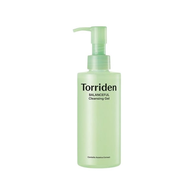 TORRIDEN Balanceful Cleansing Gel is a gentle, skin-balancing cleanser that lifts away impurities without stripping moisture. Enriched with Centella Asiatica, Panthenol, and Witch Hazel Extract, it soothes and calms the skin, while Ceramide NP and Allantoin help protect and strengthen the skin barrier. With a refreshing gel texture and mild botanical extracts, this cleanser leaves your skin clean, soft, and comfortable — perfect for daily use on sensitive or stressed skin.