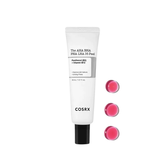 COSRX The AHA BHA PHA LHA 35 Peel 30ml - K-SKIN BOUTIQUE authentic korean skincare toronto ottawa calgary montreal vancouver canada natural organic vegan cruelty-free cosmetics kbeauty free shipping clean beauty skin routine makeup