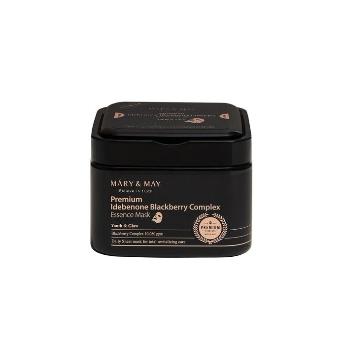MARY & MAY Premium Idebenone Blackberry Complex Essence Mask (20ea)