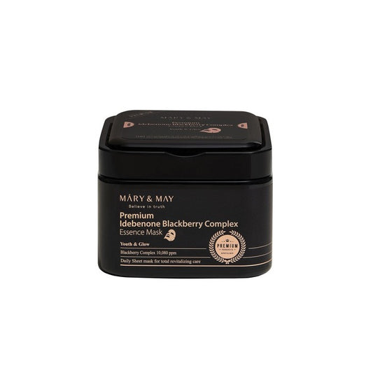 MARY & MAY Premium Idebenone Blackberry Complex Essence Mask (20ea)