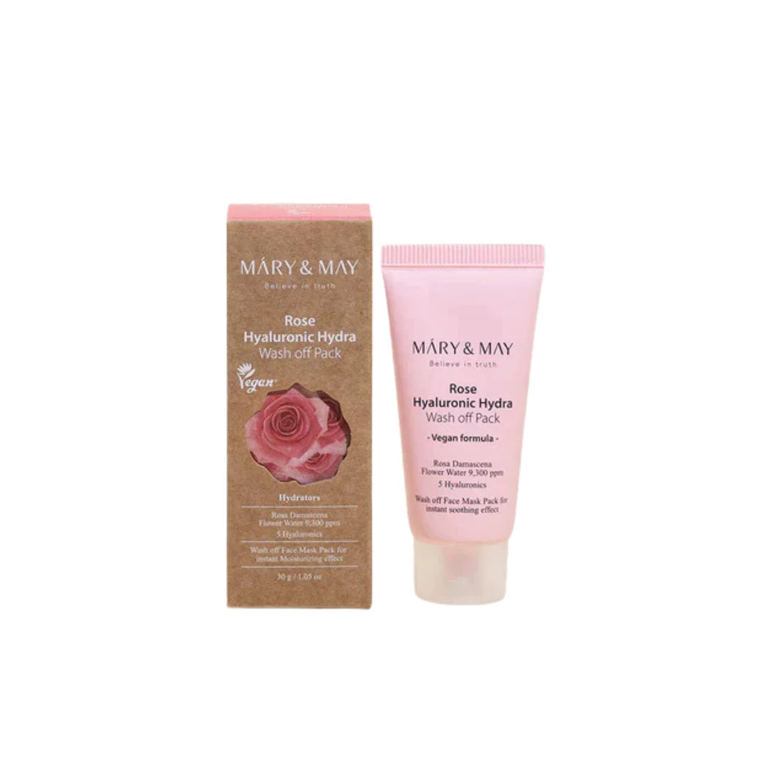 MARY MAY Rose Hyaluronic Hydra Wash Off Mask Pack K SKIN BOUTIQUE