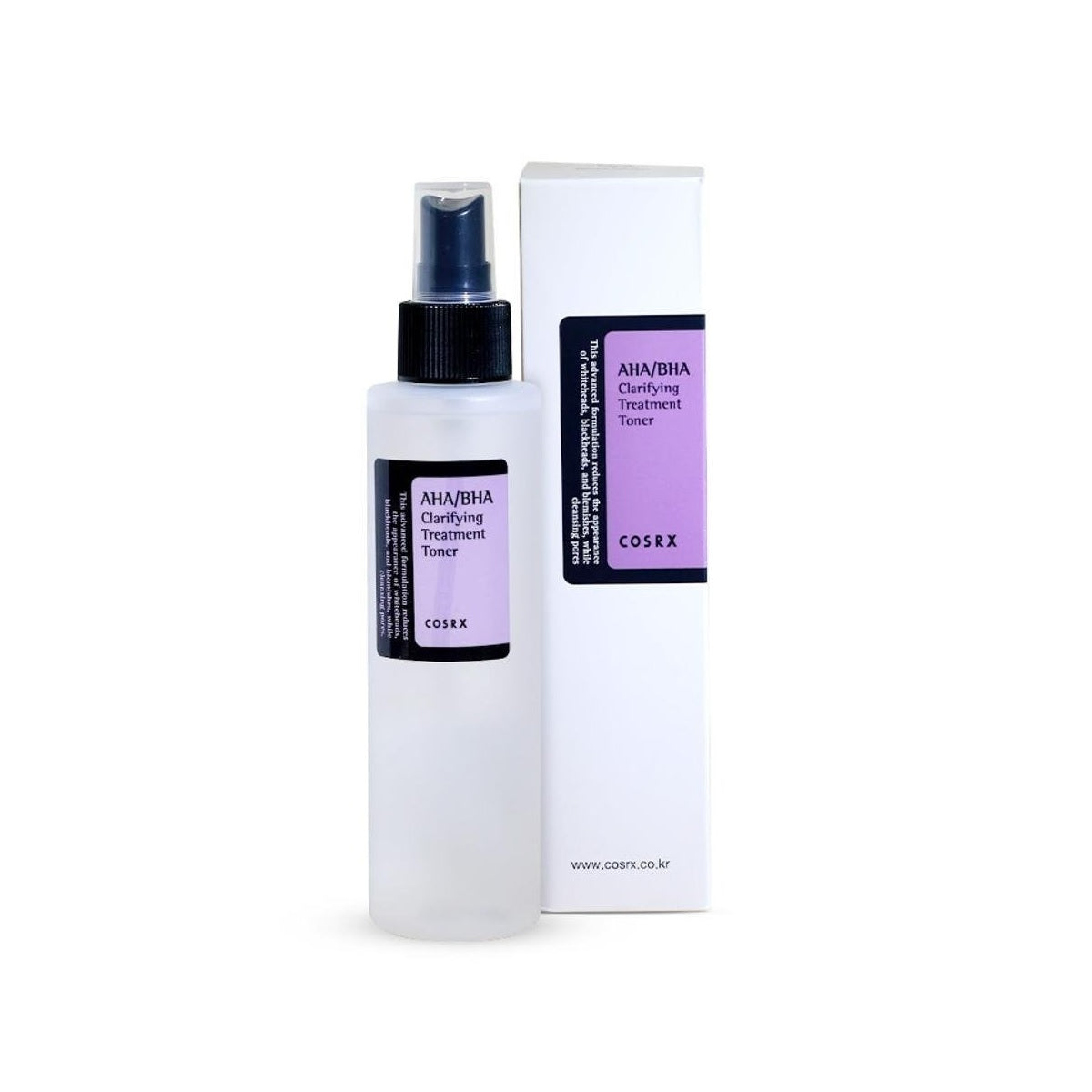COSRX AHA/BHA Clarifying Treatment Toner is a gentle exfoliating toner that helps to smooth and refine your skin. Formulated with Willow Bark Water and Apple Fruit Water, it contains natural AHA and BHA to remove dead skin cells, unclog pores, and improve skin texture. Allantoin and Panthenol soothe and hydrate the skin, leaving it refreshed and balanced. Ideal for daily use, this toner promotes a clearer, more radiant complexion.