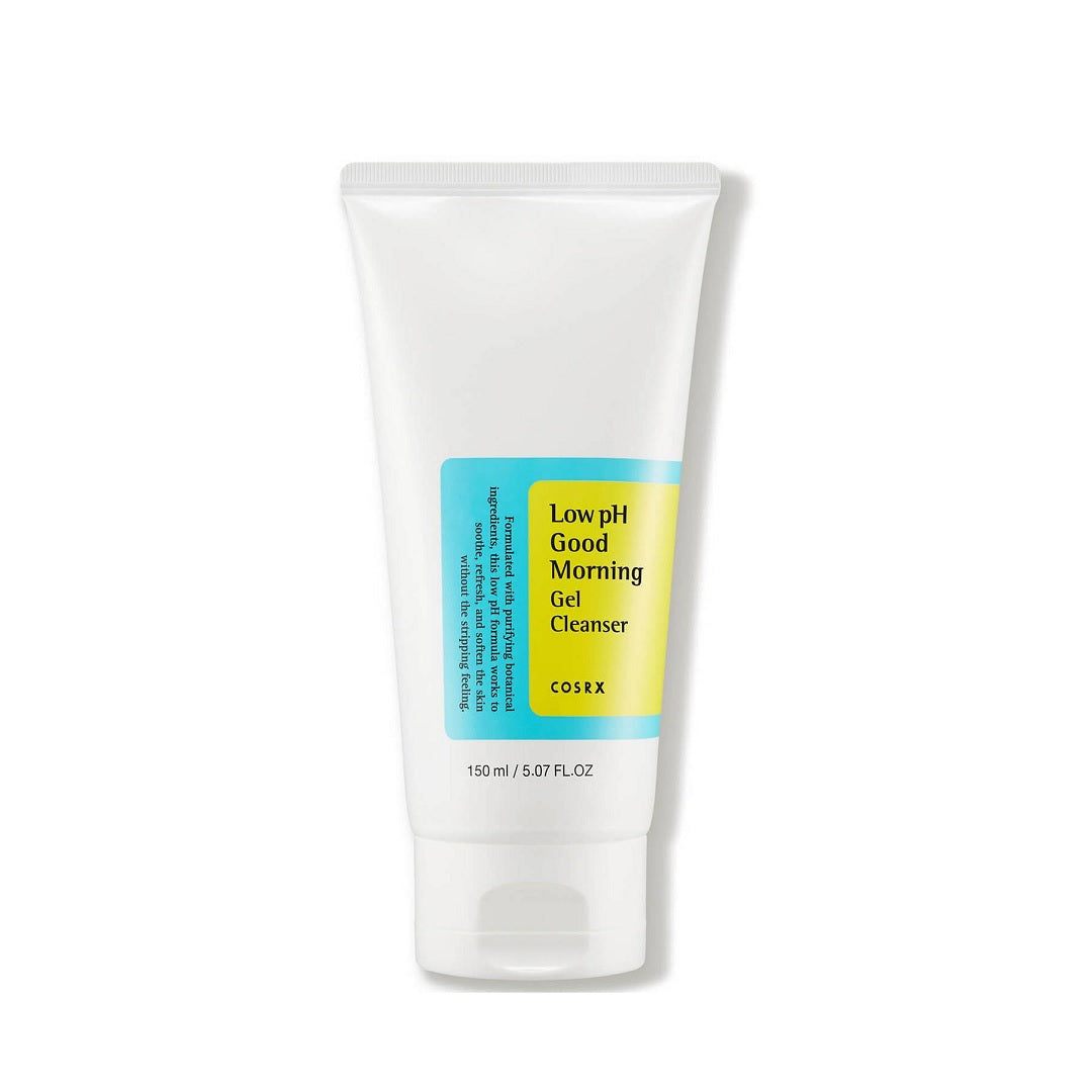 COSRX Low-pH Good Morning Cleanser is a mild gel cleanser designed to gently remove impurities while helping the skin feel clean, fresh, and balanced. The low-pH formula supports the skin’s natural moisture barrier and helps avoid the dry, tight feeling that some cleansers can leave behind. Made with Tea Tree Leaf Oil, Betaine Salicylate, Allantoin, and plant extracts, it helps soothe the skin, refine the look of texture, and leave the complexion feeling soft and refreshed. Suitable for daily use, especiall