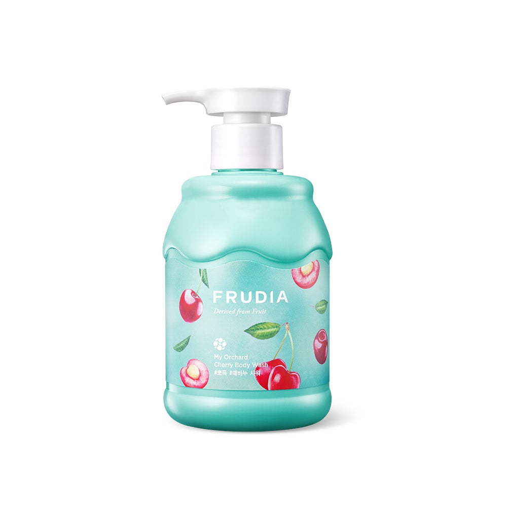 FRUDIA My Orchard Cherry Body Wash gently cleanses the skin while delivering a refreshing burst of hydration. Cherry Fruit Extract helps revive tired-looking skin, while Glycerin and Panthenol maintain moisture during cleansing. Soothing botanical extracts such as Centella Asiatica and Madecassoside help keep skin comfortable and balanced. The rich foam leaves skin feeling clean, smooth, and lightly scented.
