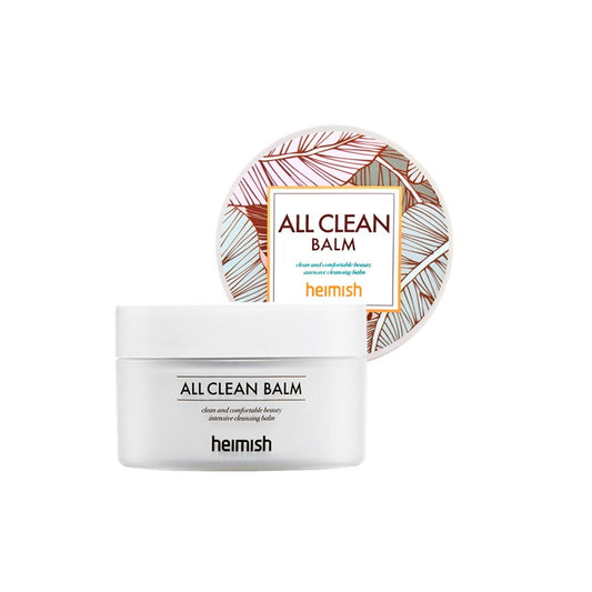 HEIMISH All Clean Balm effortlessly melts away makeup, sunscreen, and impurities while keeping skin soft and hydrated. Enriched with Shea Butter and natural oils like Orange Peel Oil and Lavender Oil, it nourishes and soothes the skin. Gentle yet effective, this balm leaves your skin clean, refreshed, and ready for the next step in your routine.