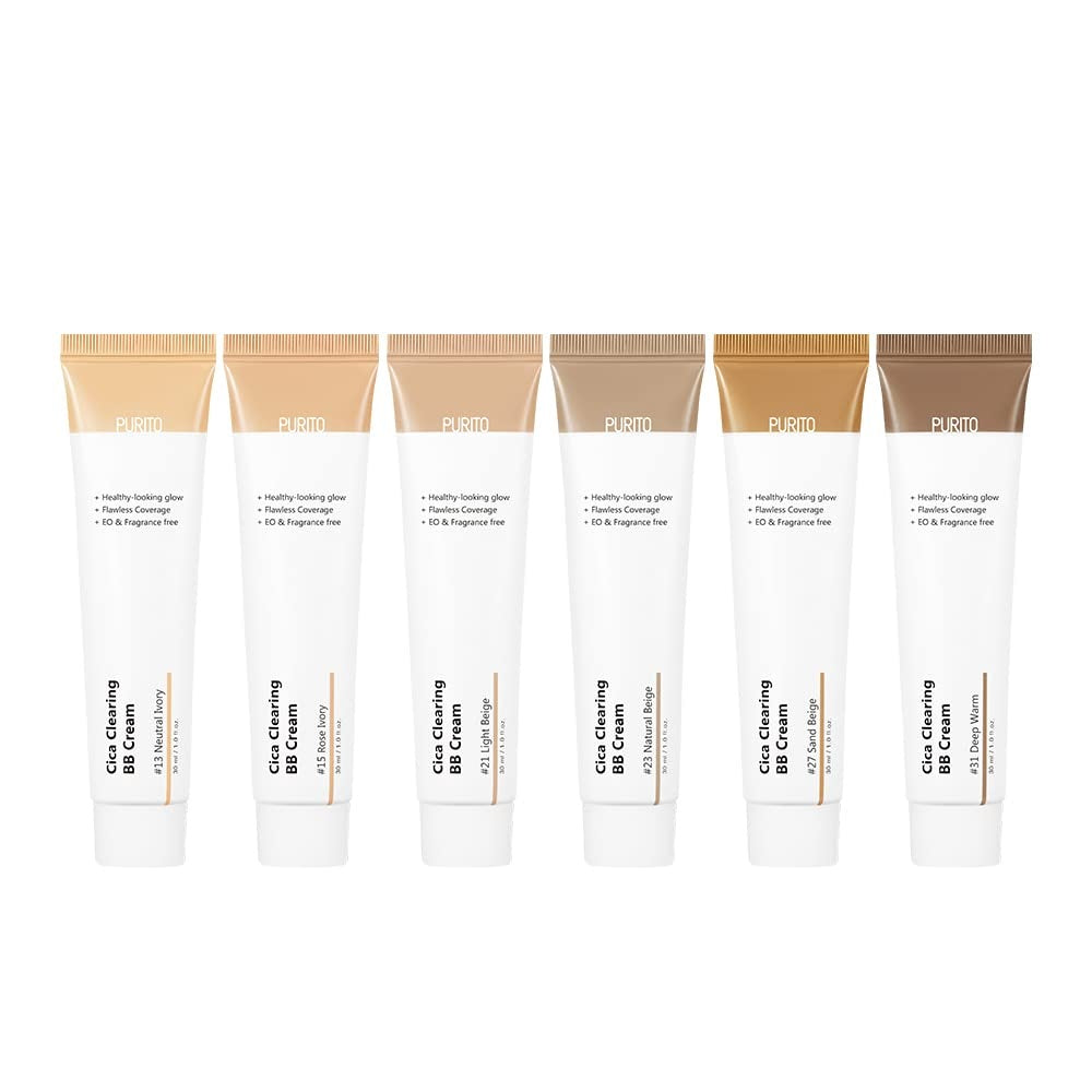 PURITO Cica Clearing BB Cream 30ml (Multiple Colors)