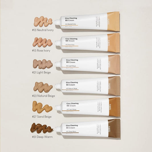 PURITO Cica Clearing BB Cream 30ml (Multiple Colors)
