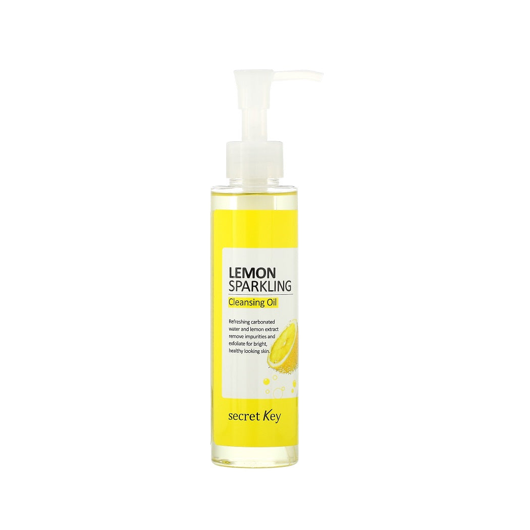 SECRET KEY Lemon Sparkling Cleansing Oil is a refreshing oil cleanser designed to dissolve makeup, sunscreen, and impurities while leaving the skin feeling clean and soft. Formulated with Lemon Extract and nourishing plant oils, it helps cleanse pores and refresh the complexion without stripping moisture.