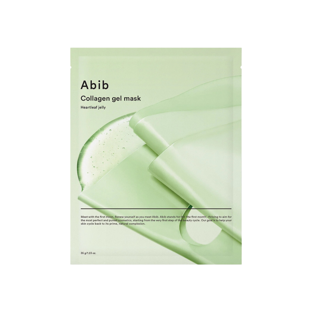 ABIB Collagen Gel Mask Heartleaf Jelly is a soothing gel sheet mask designed to calm, hydrate, and strengthen sensitive skin. Infused with Heartleaf Extract, Niacinamide, and Collagen, it helps reduce redness, improve elasticity, and deliver deep moisture. With added Centella Asiatica, Panthenol, and Peptides, this mask leaves your skin soft, balanced, and refreshed.