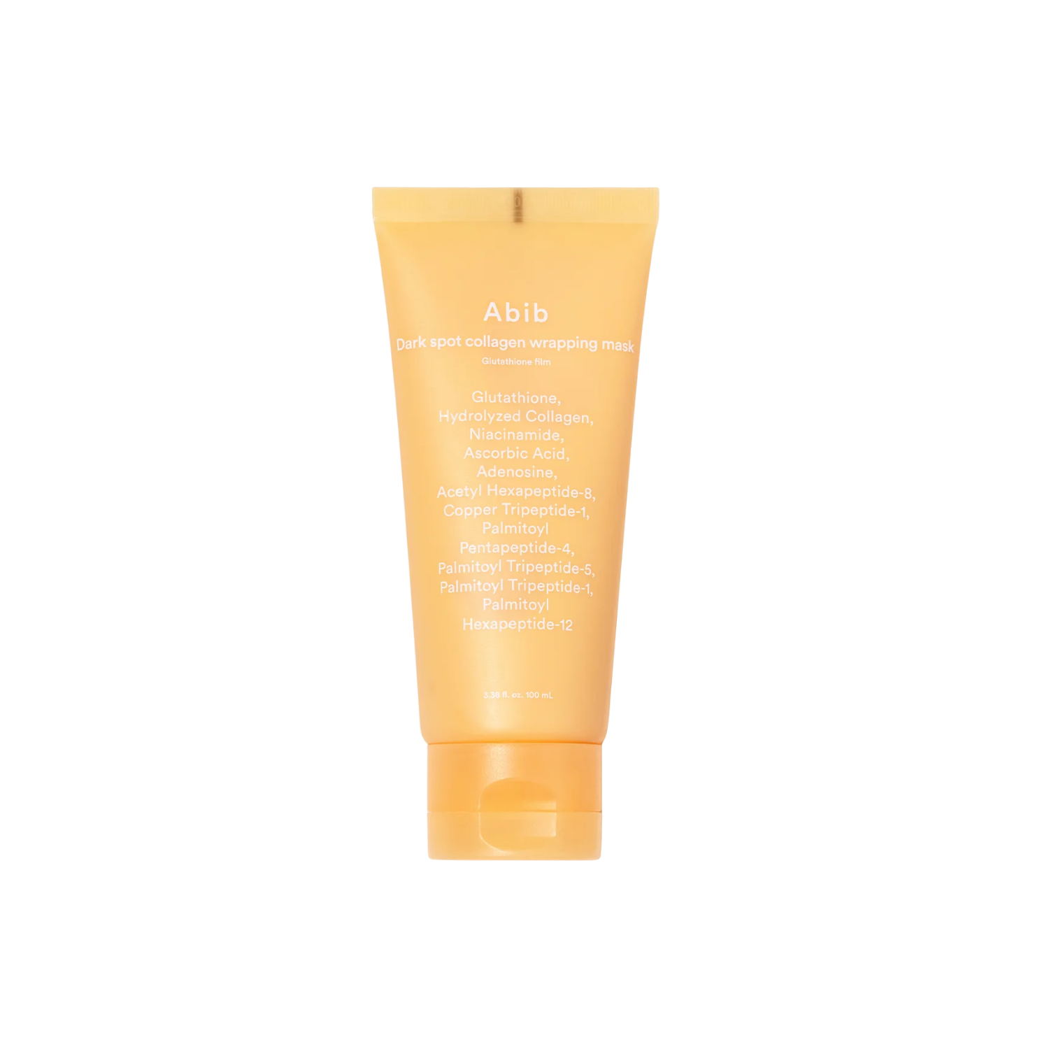 ABIB Dark Spot Collagen Wrapping Mask Glutathione Film is a brightening peel-off mask designed to improve the look of dark spots, dullness, and uneven skin tone. Formulated with Glutathione, Niacinamide, Vitamin C, and Hydrolyzed Collagen, it helps boost radiance, support skin elasticity, and leave the complexion looking smoother and more luminous. The cream-to-film texture wraps the skin to help deliver active ingredients effectively, while gently removing dead skin cells for a refreshed, glowing finish. S