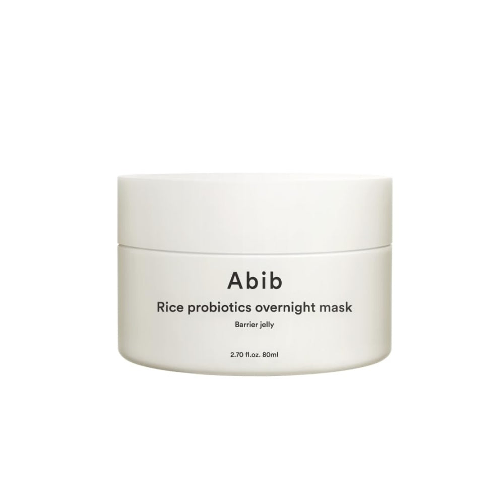 ABIB Rice Probiotics Overnight Mask Barrier Jelly is a nourishing overnight treatment that hydrates and strengthens your skin as you sleep. Enriched with Rice Ferment and Rice Bran Extract, it improves skin elasticity and brightness. Probiotics help balance the skin's natural microbiome for a healthier barrier, while Sodium Hyaluronate and Allantoin provide deep moisture and soothing effects. Ideal for all skin types, this mask ensures a refreshed, radiant complexion by morning.