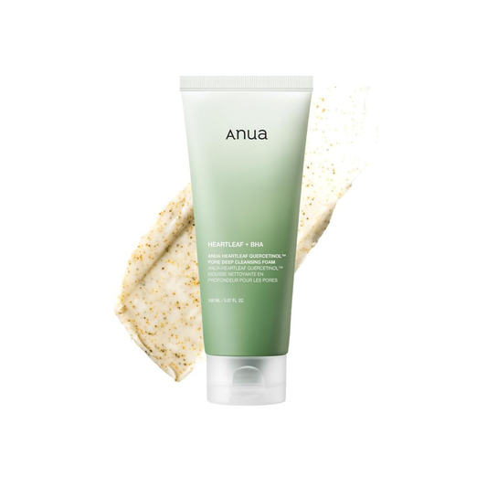 ANUA Heartleaf Quercetinol Pore Deep Cleansing Foam is a powerful yet gentle cleanser designed to deeply cleanse and purify your pores. Infused with Heartleaf extract and Quercetinol, this cleansing foam effectively removes impurities, excess oil, and makeup residues, leaving your skin feeling fresh and revitalized. Heartleaf extract is known for its soothing and anti-inflammatory properties, making it ideal for sensitive skin. Quercetinol helps to control sebum production and tighten pores, promoting a cle