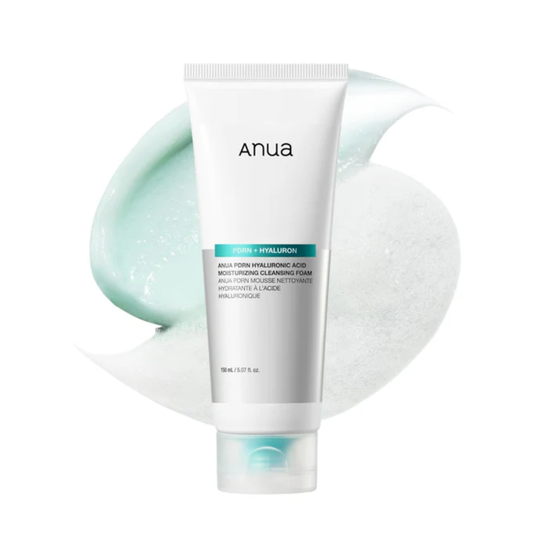 ANUA PDRN Hyaluronic Acid Moisturizing Cleansing Foam is a hydrating daily cleanser designed to gently remove impurities while keeping the skin comfortable and moisturized. Formulated with PDRN, multiple forms of Hyaluronic Acid, Hydrolyzed Collagen, Ceramide NP, Panthenol, and Allantoin, it helps cleanse, soothe, and support the skin barrier without leaving the skin feeling tight. The soft cream texture creates a rich, cushiony lather and can also be used as a pack-to-foam cleanser for an extra boost of hy