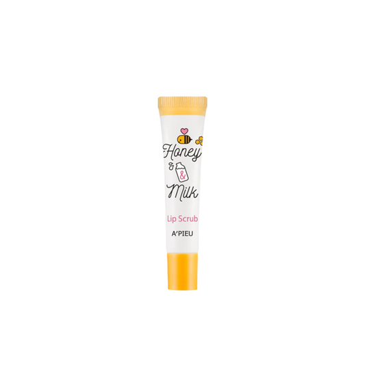 APIEU Honey & Milk Lip Scrub gently exfoliates dry, flaky lips to reveal a smoother, softer feel. Formulated with Honey Extract, Milk Protein Extract, and fine Walnut Shell Powder, it helps remove dead skin while nourishing and conditioning the lips for a healthy, polished look.