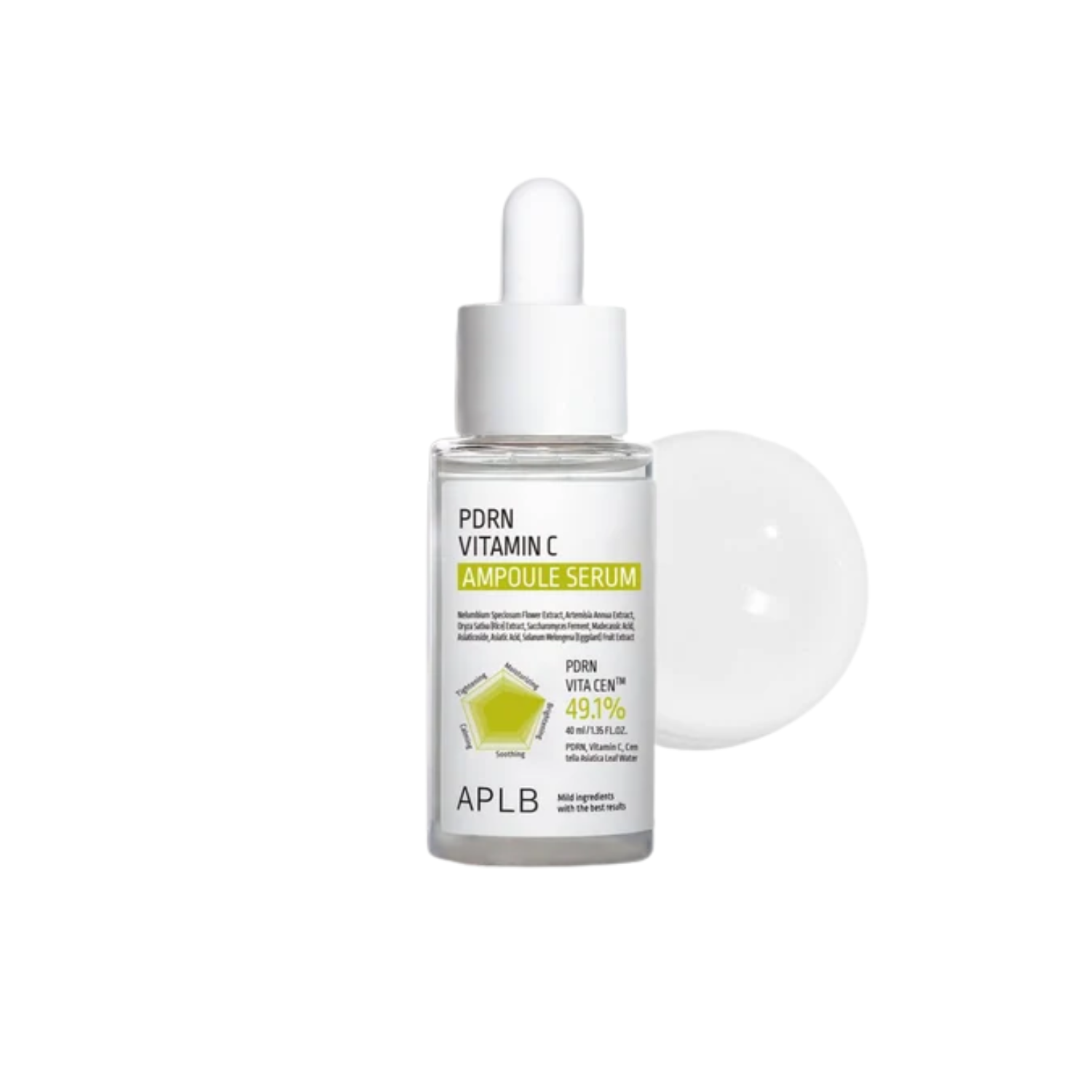 APLB PDRN Vitamin C Ampoule Serum is a lightweight brightening serum designed to improve dullness, uneven tone, and tired-looking skin. Made with Centella Asiatica Leaf Water, PDRN, Vitamin C, Panthenol, Allantoin, Squalane, Sodium Hyaluronate, Tea Tree Leaf Extract, Hydrolyzed Collagen, Beta-Glucan, Rice Extract, Sea Buckthorn Fruit Extract, and Eggplant Fruit Extract, it helps hydrate, soothe, and support a radiant-looking complexion. This serum is a good choice for skin that needs glow, moisture, and gen