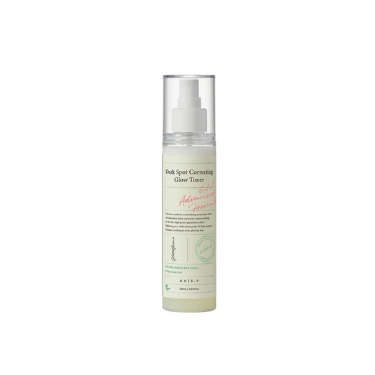 AXIS-Y Dark Spot Correcting Glow Toner is a brightening and hydrating toner that targets uneven skin tone and dark spots. Infused with Niacinamide, Squalane, and Sodium Hyaluronate, it nourishes and soothes the skin while improving its texture and radiance. With added extracts like Centella Asiatica, Turmeric Root, and Broccoli, this toner helps calm irritation and protect the skin, leaving it soft, smooth, and glowing. Ideal for daily use to achieve a more even and radiant complexion.