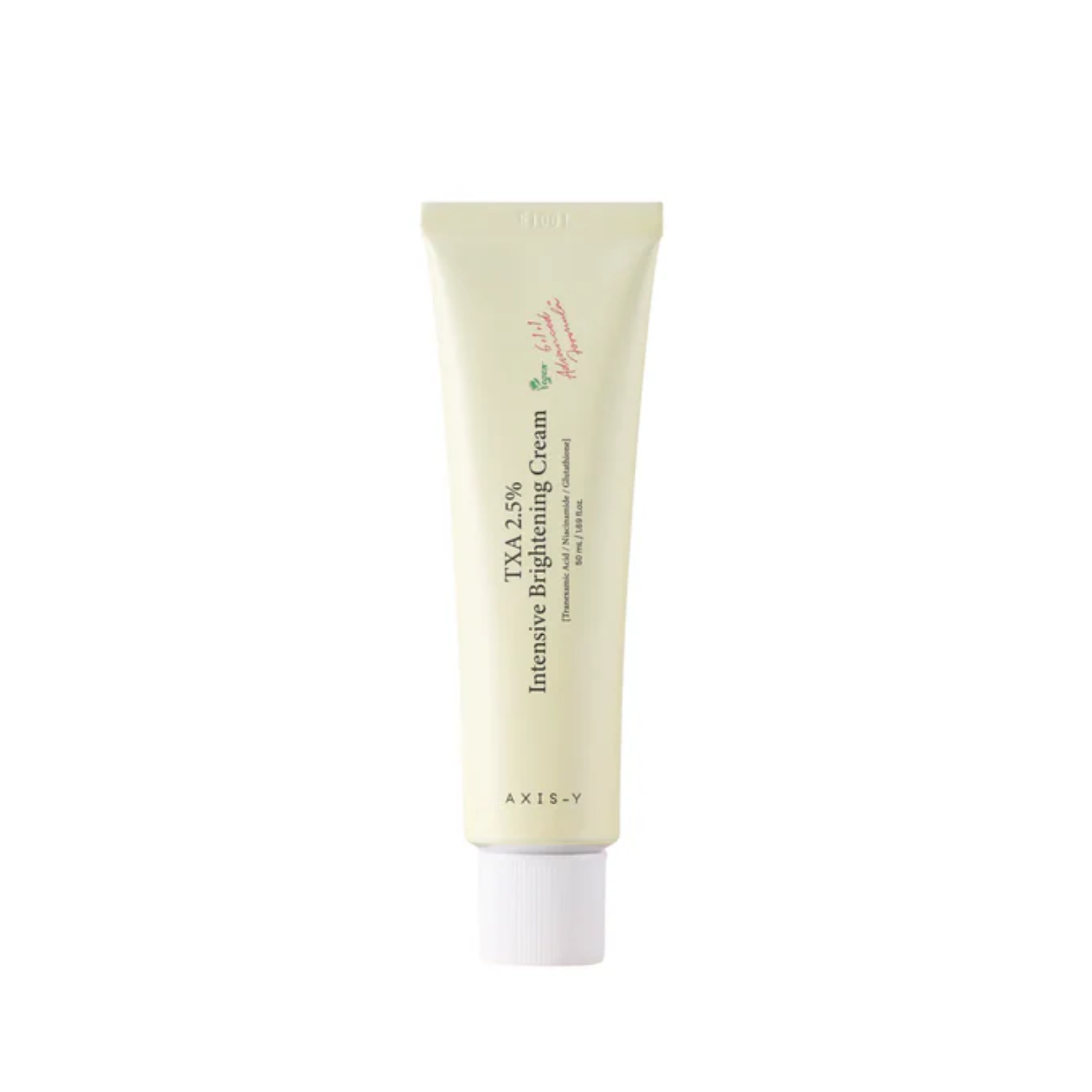 AXIS-Y TXA 2.5% Intensive Brightening Cream is a vegan brightening cream made to help improve the look of dark spots, uneven tone, and dullness while keeping the skin moisturized. Formulated with Tranexamic Acid, Niacinamide, Glutathione, Panthenol, Ceramide NP, Centella Asiatica Extract, Heartleaf Extract, and Hyaluronic Acid, it helps support a smoother, brighter, and more even-looking complexion. The lightweight, silicone-free formula also helps care for the skin barrier, making it suitable for all skin 