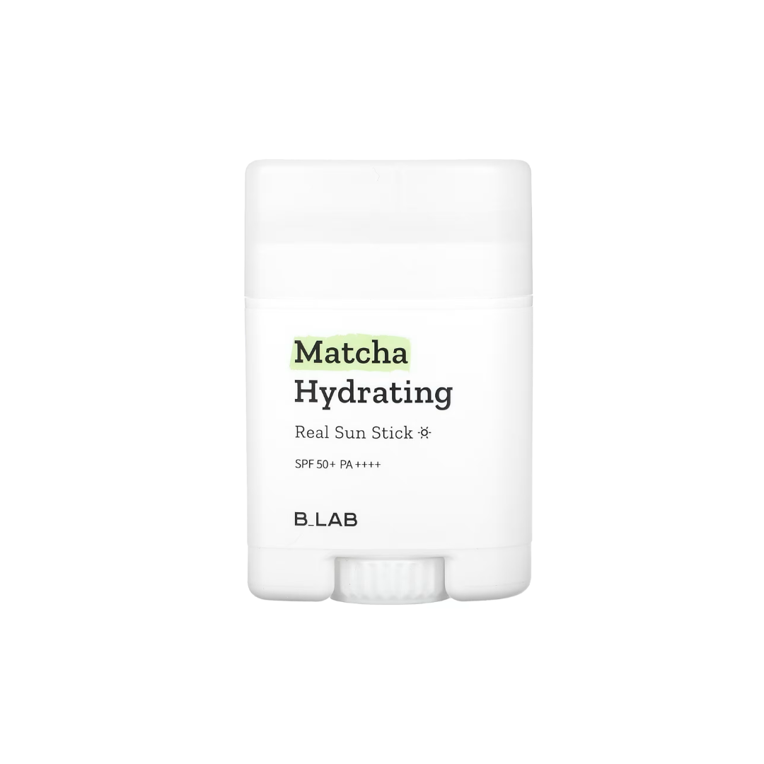 B-LAB Matcha Hydrating Real Sun Stick provides SPF 50+ PA++++ protection in a convenient, glide-on formula. Enriched with Matcha Extract and Alpha-Bisabolol, it hydrates, soothes, and calms the skin while shielding it from harmful UV rays. Lightweight and non-greasy, this sun stick is ideal for on-the-go sun protection with a smooth, velvety finish.