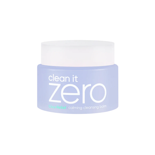 BANILA CO Clean It Zero Calming Cleansing Balm removes makeup and impurities while soothing irritated skin. Infused with Centella Asiatica, botanical extracts, and Hot Springs Water, it cleanses deeply without disrupting the skin’s moisture balance.