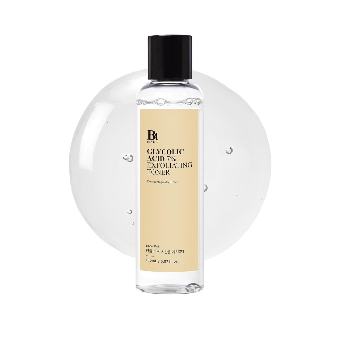 BENTON Glycolic Acid 7% Exfoliating Toner is a gentle exfoliating toner designed to smooth skin texture and improve overall clarity. Formulated with 7% Glycolic Acid, it helps remove dead skin cells, refine rough areas, and promote a brighter, more even-looking complexion. Niacinamide supports a balanced skin tone, while Panthenol, Allantoin, and Ceramide NP help soothe and protect the skin barrier. Amino acids provide hydration, leaving the skin feeling soft, refreshed, and comfortable. Apply to clean skin