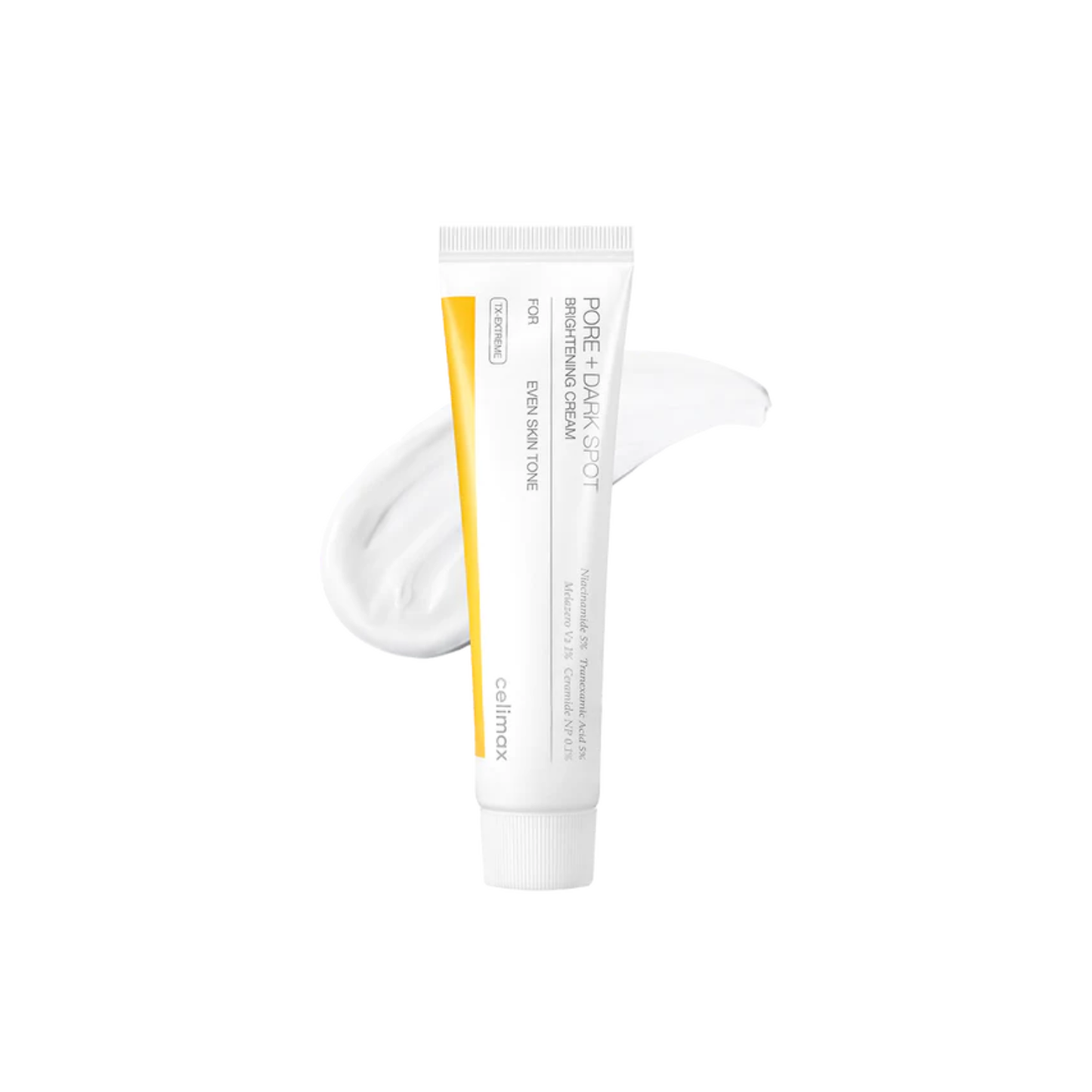 CELIMAX Pore + Dark Spot Brightening Cream is a lightweight, multi-tasking moisturizer that helps brighten dark spots, refine pores, and improve skin texture. Powered by Niacinamide, Tranexamic Acid, and Ceramides, it helps even out the complexion while strengthening the skin barrier. Enriched with hydrating ingredients like Macadamia Oil, Beta-Glucan, and Hyaluronic Acid, this cream leaves the skin smooth, nourished, and visibly radiant. Suitable for all skin types.