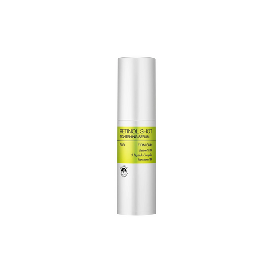 CELIMAX The Vita-A Retinol Shot Tightening Serum is a targeted anti-aging serum designed to improve skin firmness and texture. Formulated with 0.1% Retinol, it helps refine the look of pores, smooth fine lines, and support skin renewal over time. Panthenol and Allantoin help soothe and reduce irritation, while a blend of Peptides supports elasticity and resilience. The lightweight serum absorbs easily, making it suitable for nighttime routines focused on skin tightening and visible renewal.