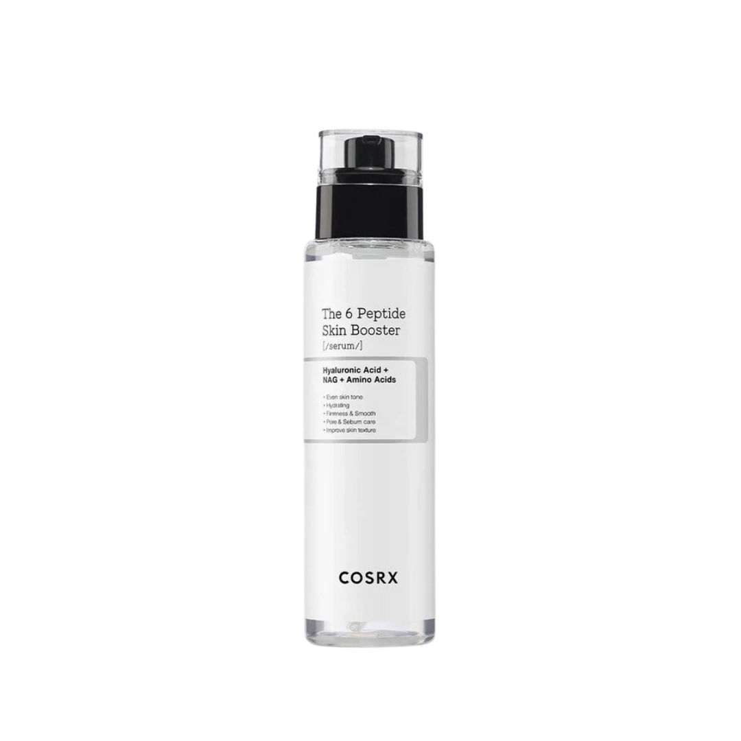 Boost your skincare with COSRX's The 6 Peptide Skin Booster Serum, a powerful formula to fight signs of aging. With six Peptides to rejuvenate and protect, Niacinamide to brighten, and Hyaluronic Acid for deep hydration, this serum firms and smooths the skin. Its lightweight, fast-absorbing texture delivers nutrients to reduce fine lines and wrinkles, perfect for all skin types seeking a youthful glow.