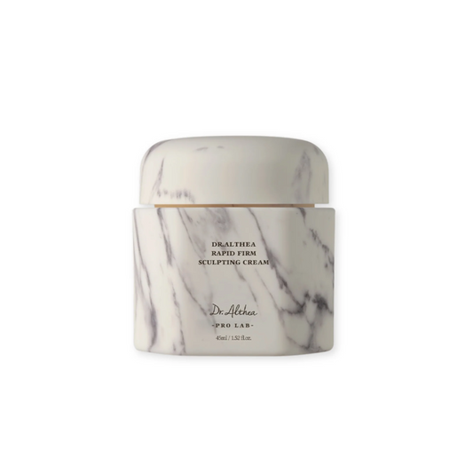 Rediscover firmness with DR. ALTHEA Rapid Firm Sculpting Cream, available at kskinboutique.com. Enriched with Collagen, Peptides, and Hydrating Hyaluronic Acid, it smooths fine lines and enhances skin elasticity.