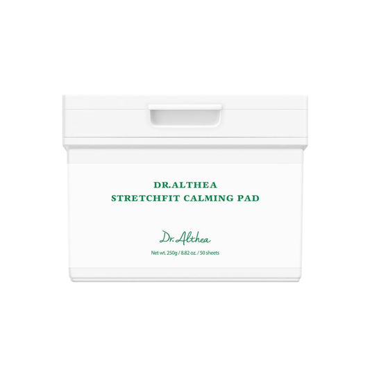 DR. ALTHEA Stretchfit Calming Pad is a soothing toner pad designed to calm redness, refresh the skin, and provide targeted hydration. Formulated with a Centella Asiatica Extract complex, Zinc PCA, and Panthenol, it helps comfort irritated skin, balance excess oil, and support the skin barrier. The stretchable honeycomb pad fits easily on different areas of the face, making it ideal for quick calming care. Best suited for sensitive, oily, combination, and blemish-prone skin.