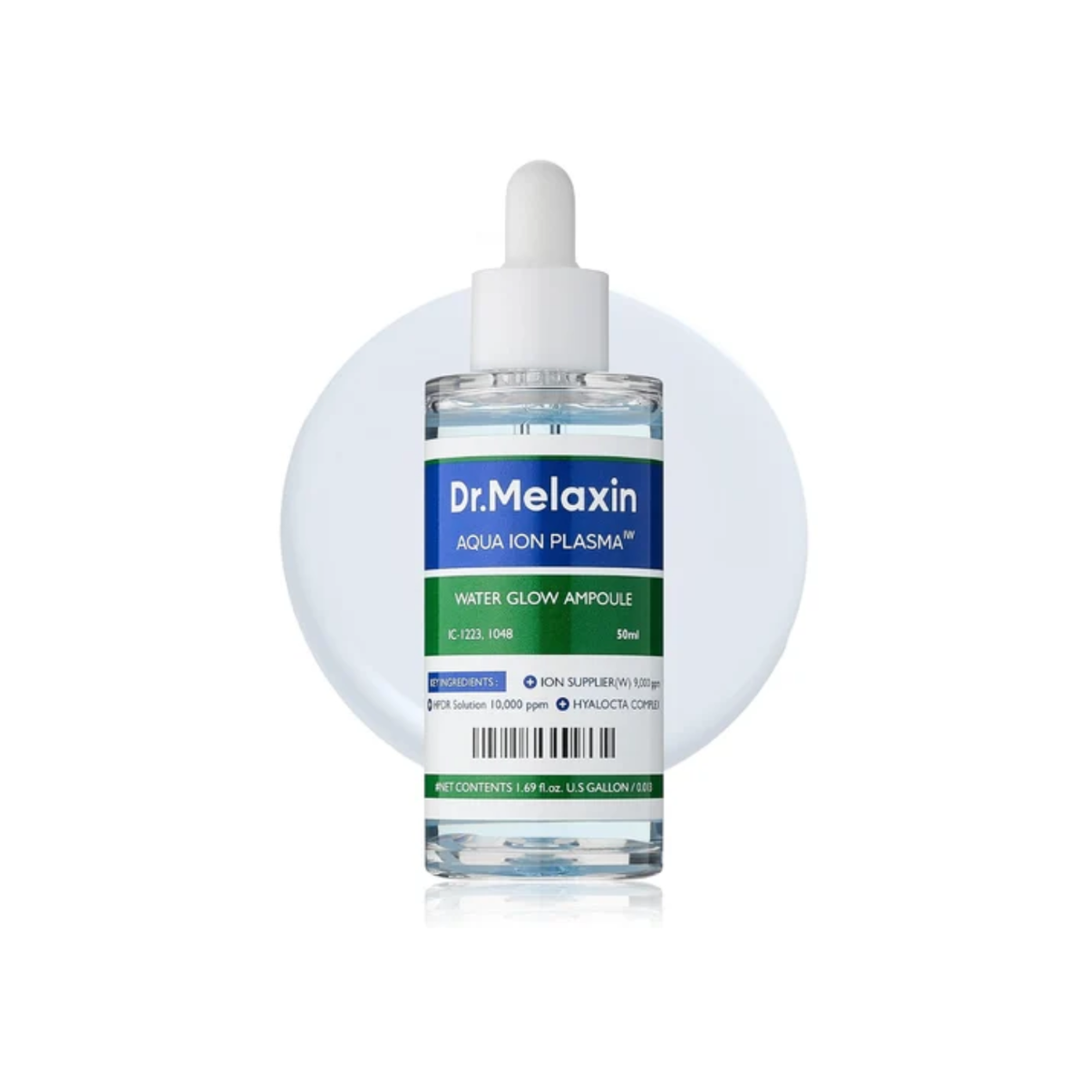 DR. MELAXIN Aqua Ion Plasma Water Glow Ampoule is a lightweight Korean moisturizing ampoule designed to hydrate, plump, and refresh dull-looking skin. Formulated with salmon DNA ingredients, 8-layer Hyaluronic Acid, Niacinamide, Adenosine, and Ion Supplier(w) components, it helps support elasticity, improve moisture balance, and leave skin looking smooth, radiant, and glass-like without a heavy finish. Best for: dry, dehydrated, dull, normal, combination, and mature-looking skin.