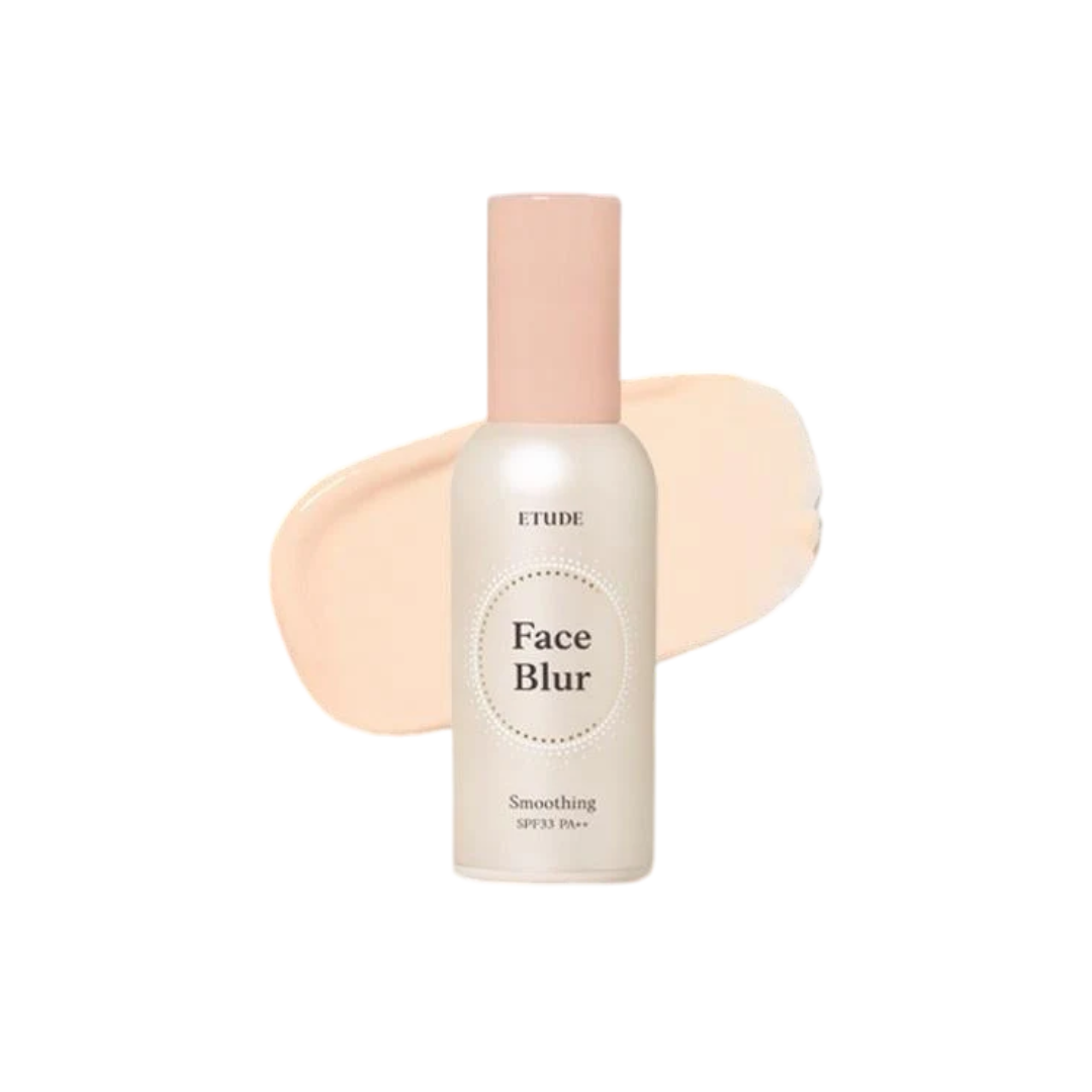 ETUDE Face Blur Smoothing SPF33 PA++ preps skin for flawless makeup with pore-blurring and smoothing effects. Infused with Niacinamide, it brightens skin while Titanium Dioxide and Zinc Oxide provide UV protection. Lightweight and silky, it leaves a radiant, even-toned finish.